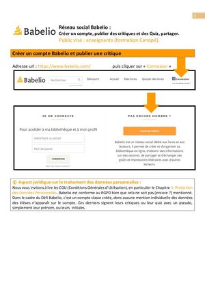 Tutoriel Babelio Créer Publier Partager