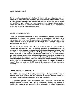 Que Es Robotica