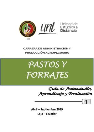 Guia De Estudio Pastos Y Forrajes