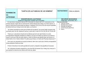 Casita De Las Familias De Los Números