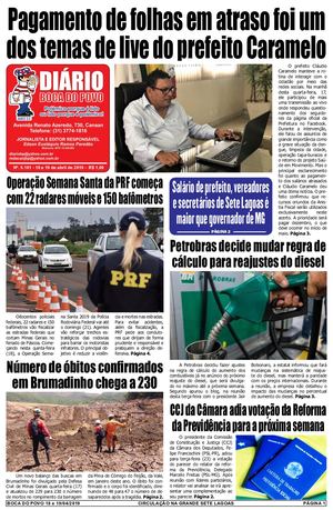 Jornal Diário Boca do Povo de quinta-feira dia 18 de abril de 2019