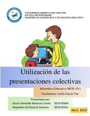 Guía Didáctica:  Presentaciones Colectivas