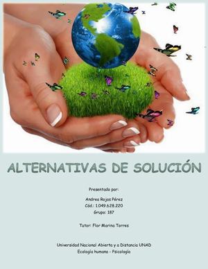 Alternativas de Solución-Ecología Humana