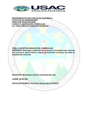 Conceptos Básicos Del Curriculum De Maximiliano Antonio