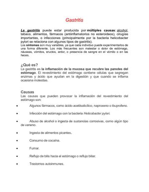 Gastritis