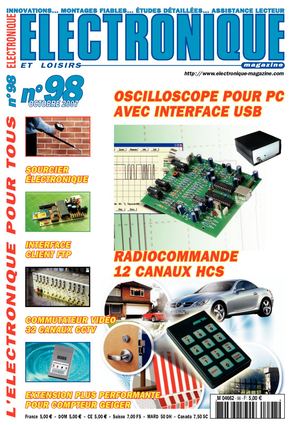 Electronique Et Loisirs Magazine 98 Oscilloscope Pour Pc Avec Interface Usb Oct , 2007