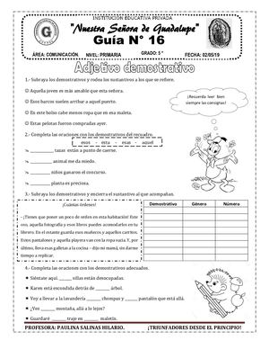 Adjetivo Demostrativo 1