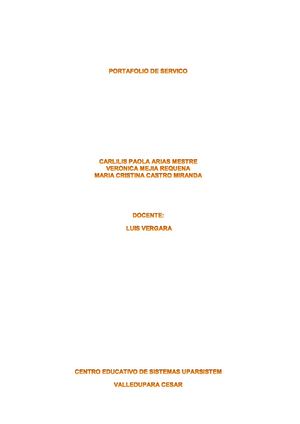 Portafolio De Servicios Pdf