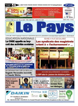 Le Pays Du 29:04:2019