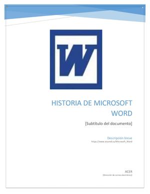 Microsoft Word historia