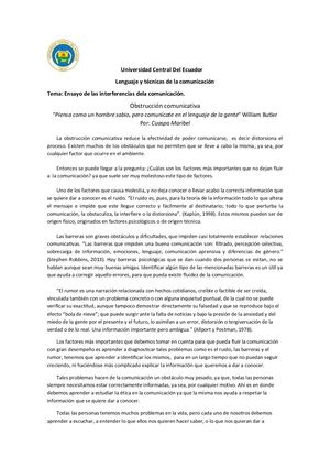 Interferencias De La Comunicacion