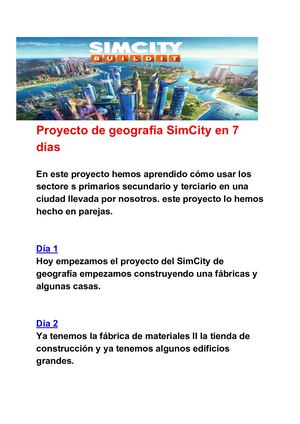 Proyecto De Geografía Sim City