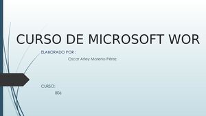 Curso De Microsoft Wor