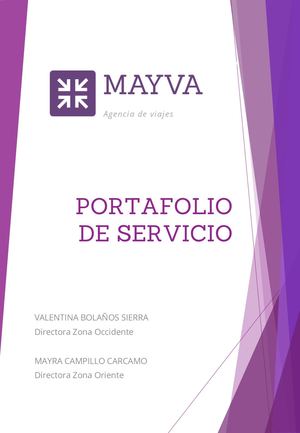 Mayva Agencia De Viajes Portafolio De Servicio