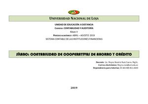 Silabo Cooperativas De Ahorro Y Credito