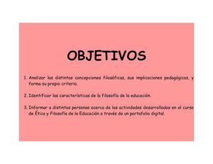 Objetivos Del Portafolio