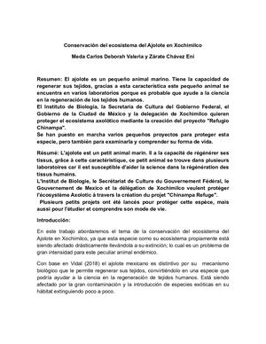 Texto 1. Conservacioìn Del Ecosistema