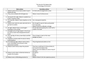 Chronology Of The Events The Hound