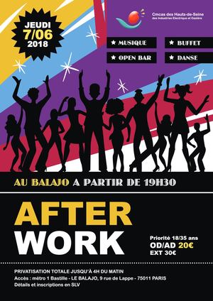 Affiche Afterwork - Pour la CMCAS 92 - Juin 2018