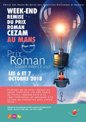 Affiche Prix Roman Cezam - Pour la CMCAS 92 - Août 2018
