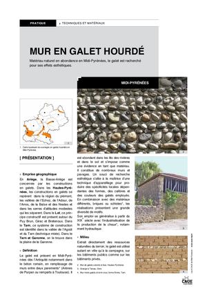 Système constructif traditionnel - Mur galet Hourde