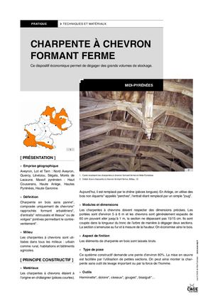 Système constructif traditionnel - Charpente à chevron ferme