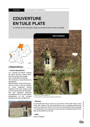 Système constructif traditionnel - Couverture en tuile plate