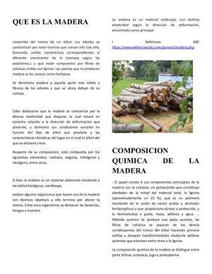 Que Es La Madera