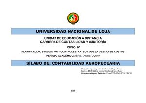 Silabo de Contabilidad Agropecuaria