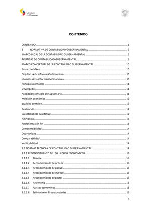 Anexo Acuerdo Ministerial 067 Normativa De Contabilidad Gubernamental