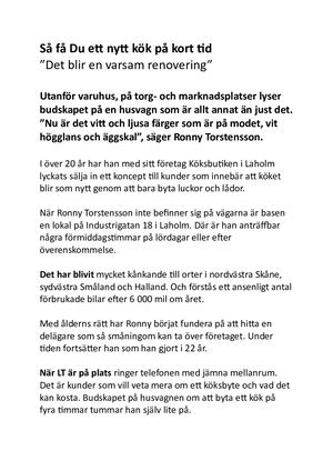 Så Fixar Du Ett Nytt Kök På Nolltid