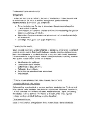 Fundamentos De La Administración