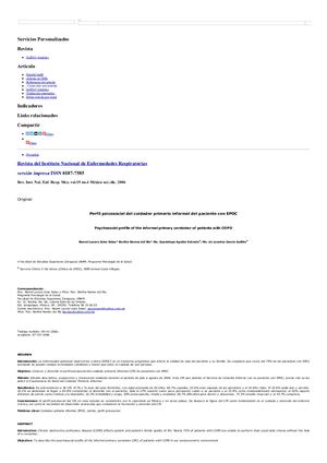 Perfil Psicosocial Del Cuidador Primario Informal Del Paciente Con EPOC