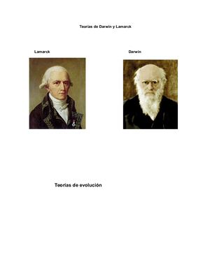 Teorías De Darwin Y Lamarck