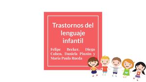 Folleto Trastornos del Lenguaje