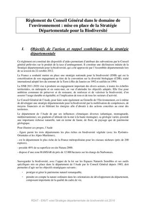 C. Strategie Départementale De Biodiversité.