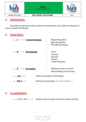 SYSTEME SECURITE INCENDIE