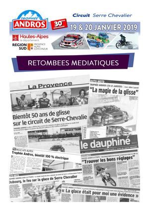 Revue de presse Trophée Andros Hautes Alpes PACA 2019