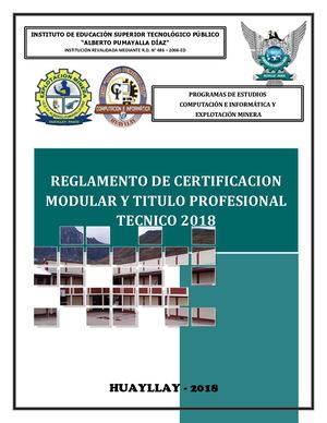 REGLAMENTO DE CERTIFICACION MODULAR Y TITULACIÓN