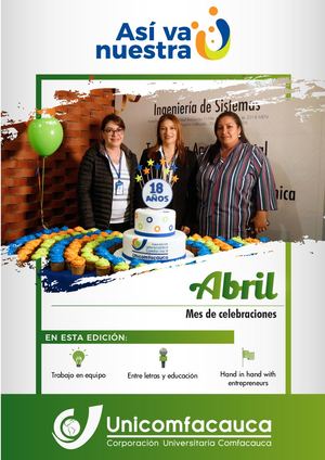 Boletín ASÍ VA NUESTRA U ABRIL 2019