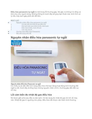 Điều hòa Panasonic tự ngắt : nguyên nhân và cách xử lý (CHUẨN 100%)