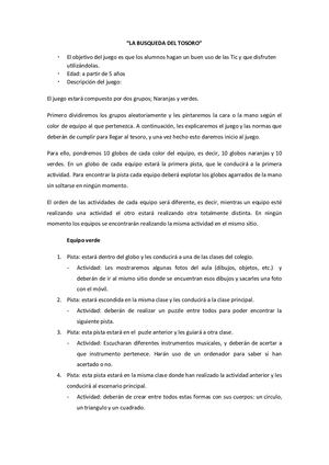 La Busqueda Del Tosoro