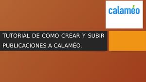 Tutorial De Como Crear Y Subir Publicaciones A Calameo