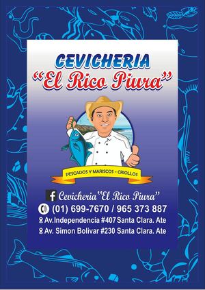 Carta de Cevicheria "El Rico Piura"