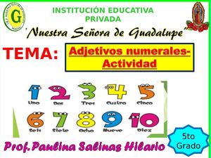 Adjetivo Numerales PRACTICA