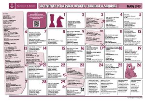 Calendari Infantil Maig 2019