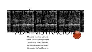 Teorías Modernas De La Administración Teoria Y Aplicacion Practica