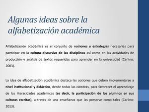 Alfabetización Académica Y Digital I