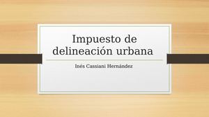 Impuesto De Delineación Urbana