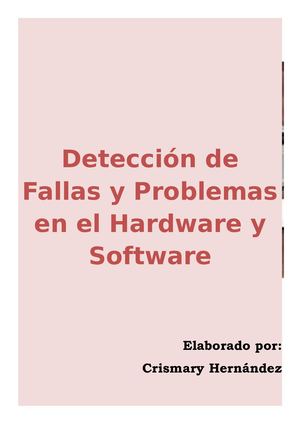 Detección De Fallas Y Problemas